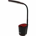 Data Accessories Co Desk Lamp, LED, 5.5-Watt, 16inH, Black/Red DTA02353